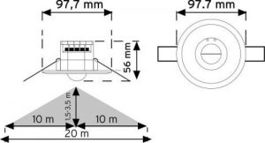 Tavan Tipi (HF) Radar Sıvaaltı Hareket Sensörü – 10366 HF