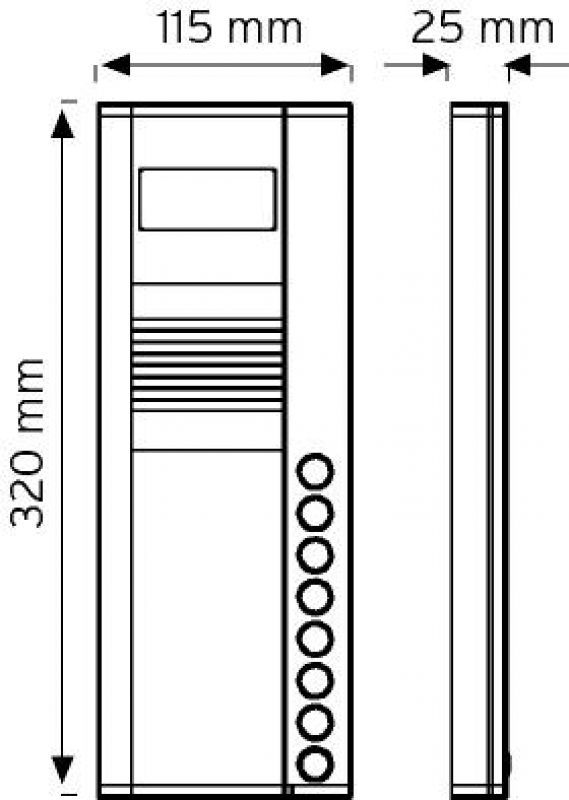 8NDC-320-08 Butonlu Tip Renkli Kameralı Zil Panelleri şema