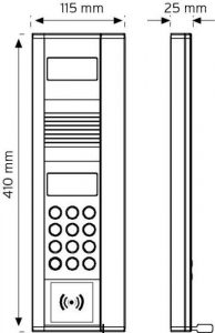 8NDKC-ID Renkli Kameralı - Keypadli RF-ID Zil Paneli şema