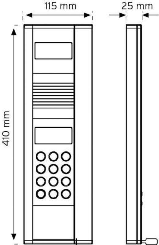 8NDKC Renkli Kameralı - Keypadli Zil Paneli şema