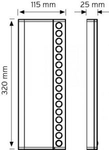 NDEK01-320-16 Butonlu Tip Ek Zil Panelleri şema