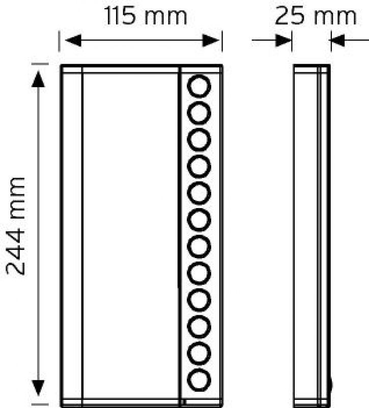 NDEK02-244-12 Butonlu Tip Ek Zil Panelleri şema
