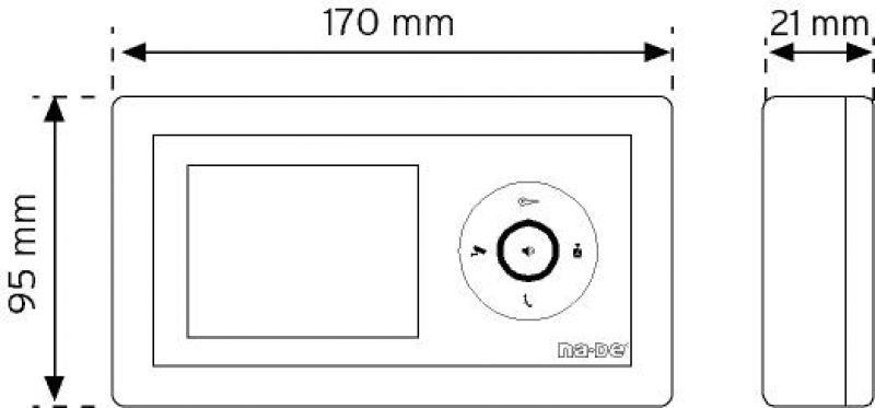 NVM-350 MCW Beyaz 3,5" Renkli Görüntülü Diafon şema