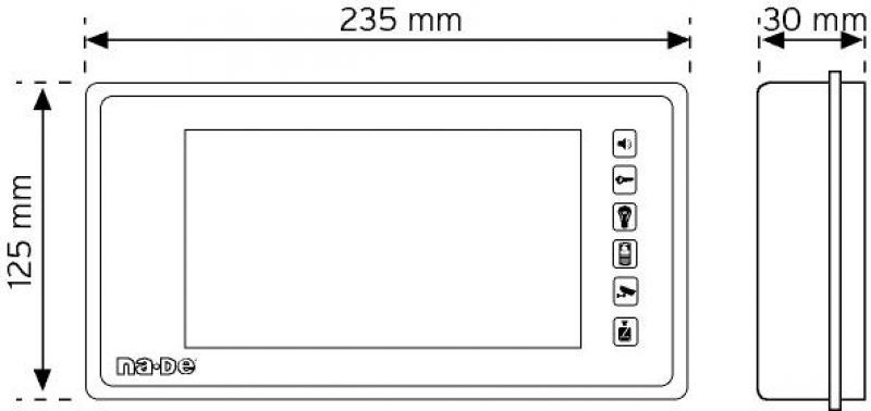 NVM-800MCB Siyah 7" Renkli Görüntülü Diafon şema